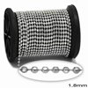 Stainless Steel Faceted Diamond Cut Ball Chain 1.8mm