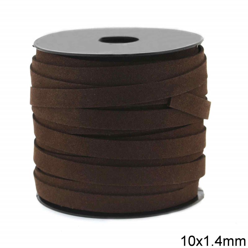 Suede Flat Cord 10x1.4mm