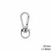 Casting Swivel Snap Hook Clasp 37mm with 9mm Hoop, for Bags, Dogs, Keychains
