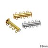 Brass Magnetic 4-Stranded Clasp 25mm