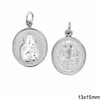 Silver  925 Pendant Holy Mary 13x15mm