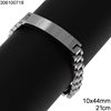 Stainless Steel Bracelet with Tag 10x44mm, 21cm