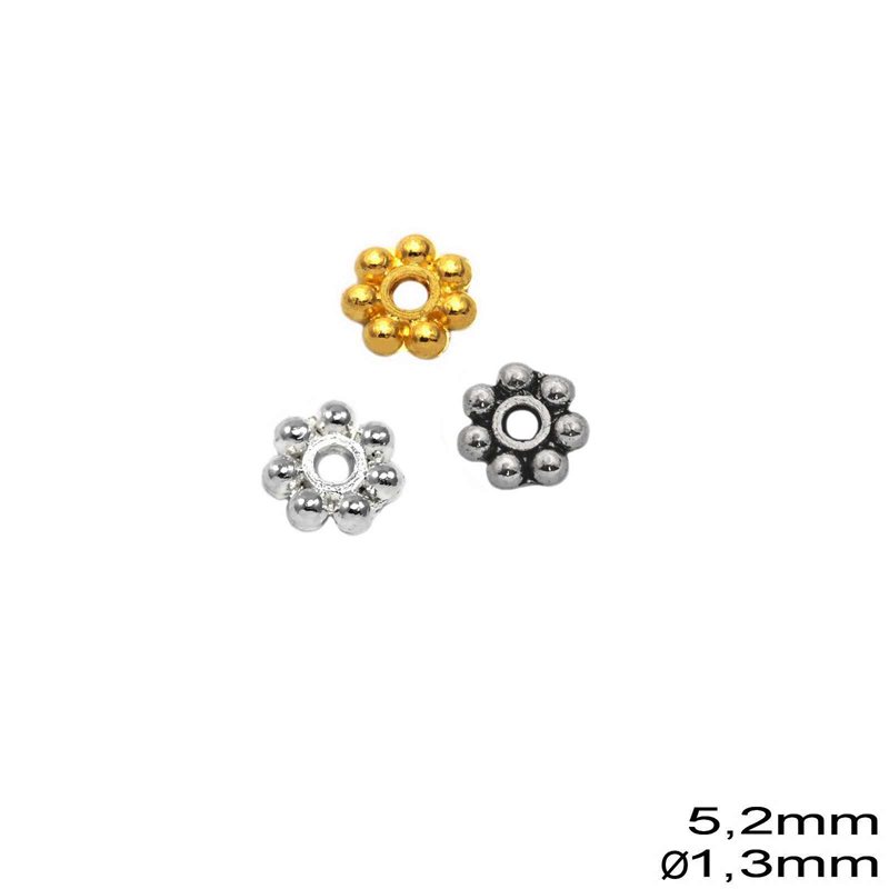 Casting Rondelle 5.2mm with 1-1.5mm hole