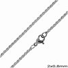 Stainless Steel Rolo Chain 2x0.8mm