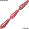 Pasta Jade Pearshape Beads 10x30mm