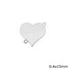 Silver 925 Spacer Heart 0,4x15mm