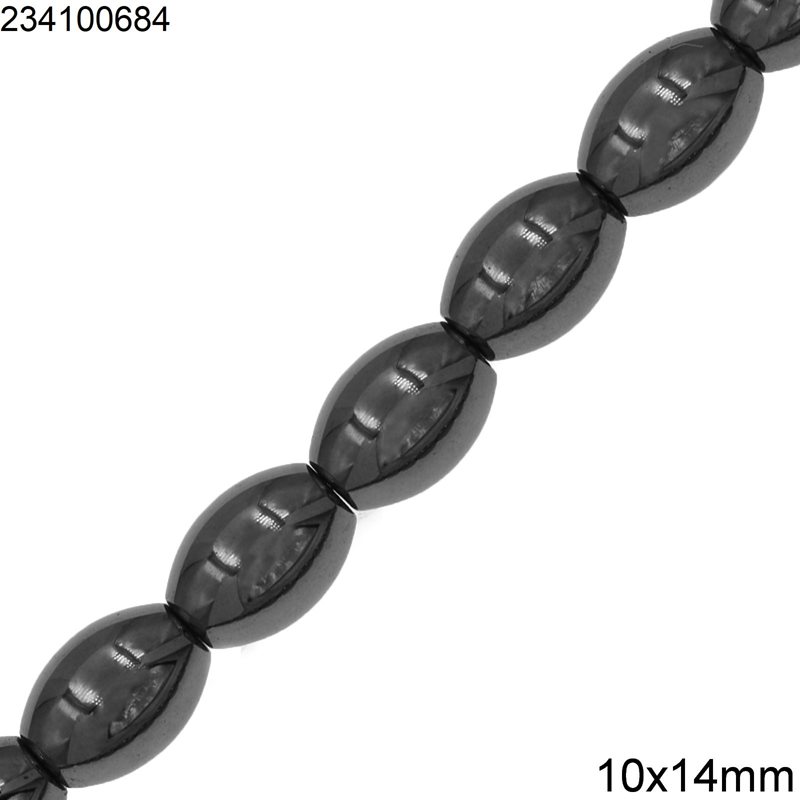 Hematites Oval Beads 10x14mm