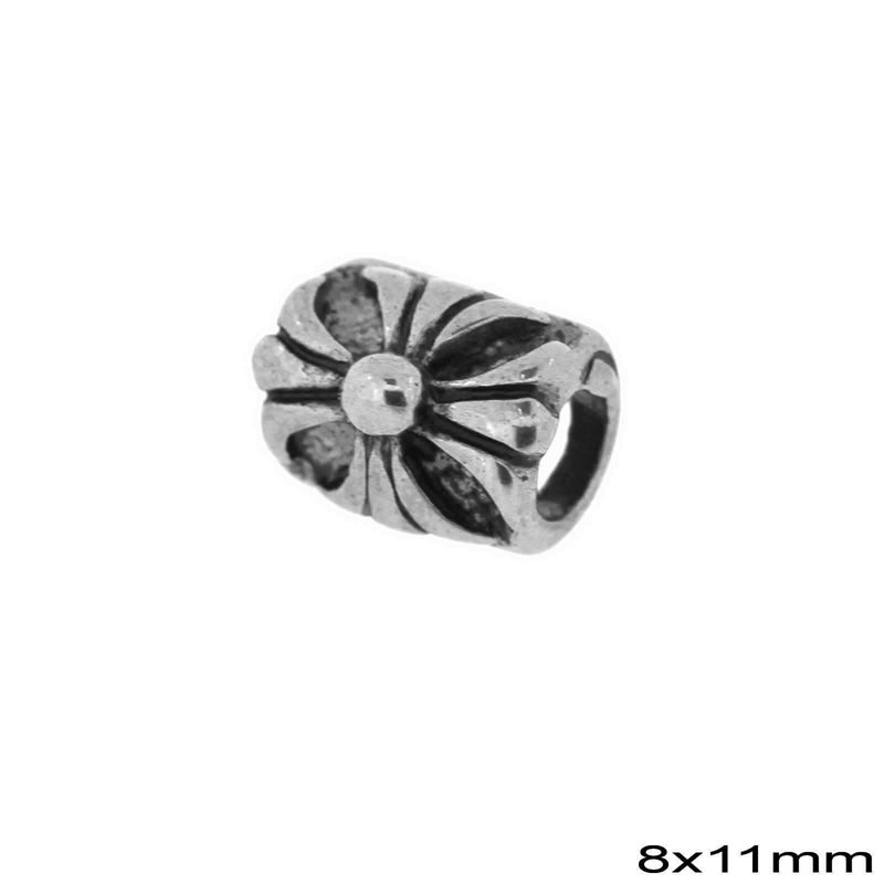 Stainless Steel Bead with Cross 8x11mm
