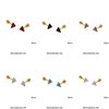 Stainless Steel Earrings Triangle with Samballa 6mm, Multicolor Gold