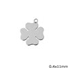 Silver 925 Pendant & Spacer 4 Leaf Clover  0,4x11mm