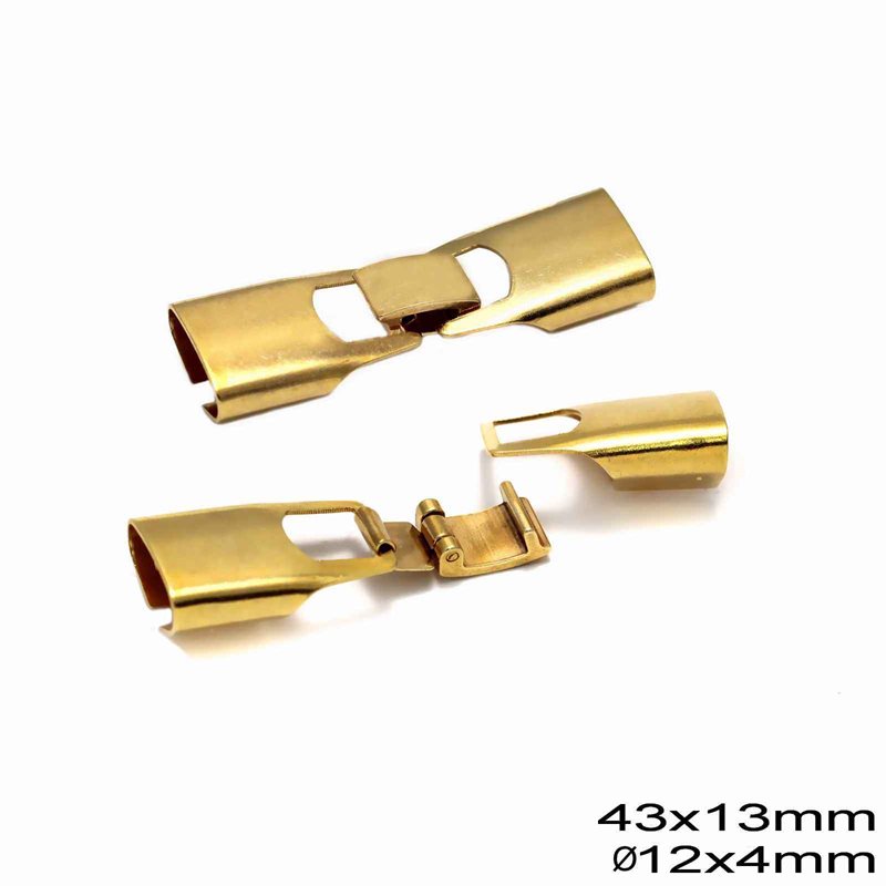 Brass Snap Lock Clasp 43x13mm