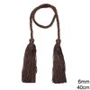 Twist Shiny Cord 6mm, 40cm Length with Polyester Tassels 10cm 