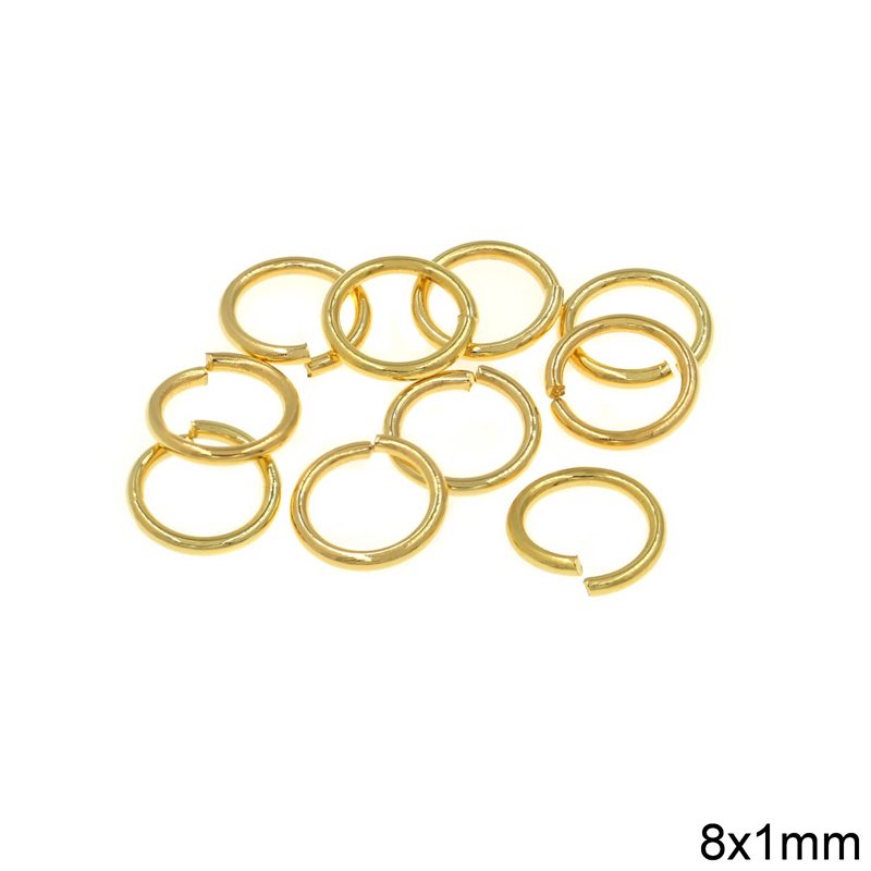 Brass Jump Ring Soft Wire 8x1mm