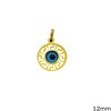 Silver 925 Pendant Meander with Evil Eye 12mm