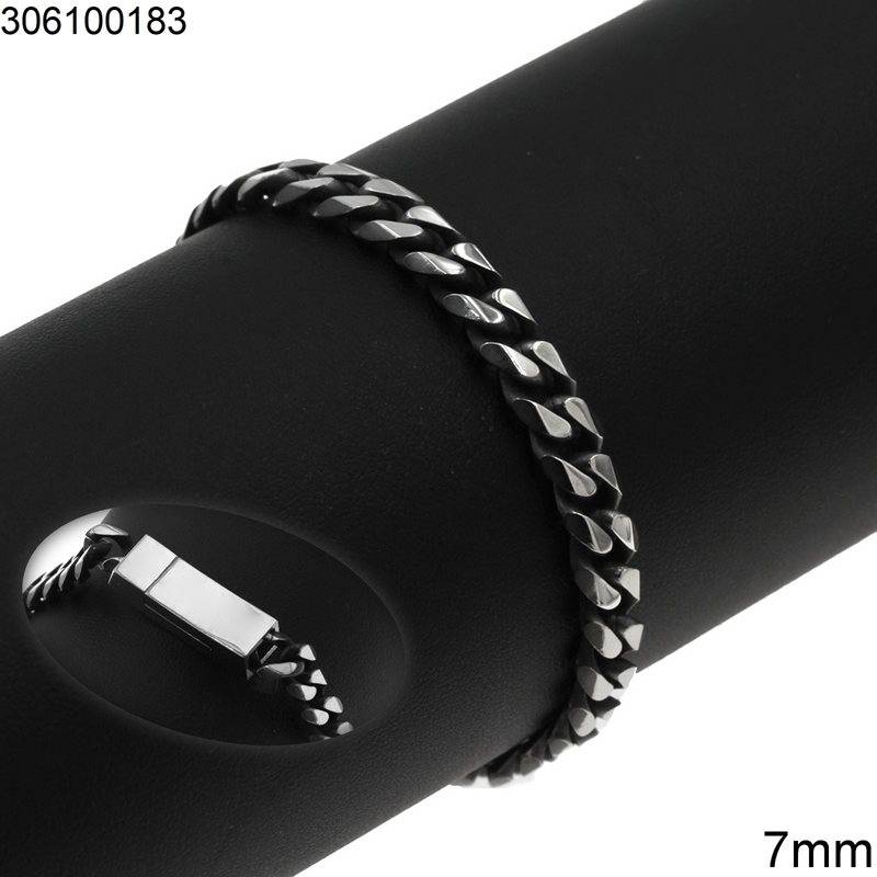 Stainless Steel Bracelet Gourmette Chain 7mm