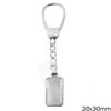 Silver 925 Finished Keychain 24,5gr 20x30mm