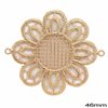 Silver 925 Lacy Flower Finding 46mm