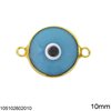 Silver 925 Spacer Murano Evil Eye 10mm