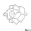 Silver 925 Spacer  Rose 20mm