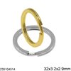 Iron Split Ring Flat Wire 32x3.2x2.9mm