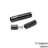 Pop Clasp Round Tube 17.5x4mm with 3mm hole
