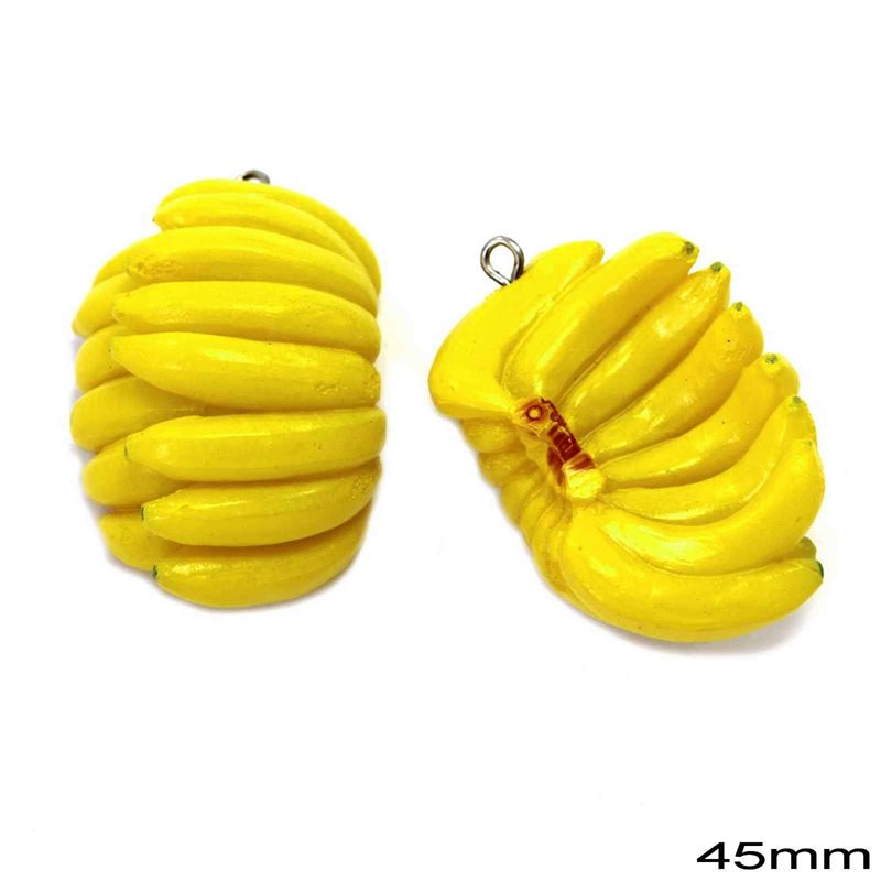Elastic Plastic Pendant Bananas 45mm