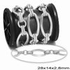 Aluminium Chain with link 28x14x2,8mm