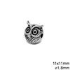 Casting Bead Owl 10.6x10.4mm Hole 2mm