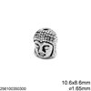 Casting Bead Buddha 13.5mm with Hole 1.9mm