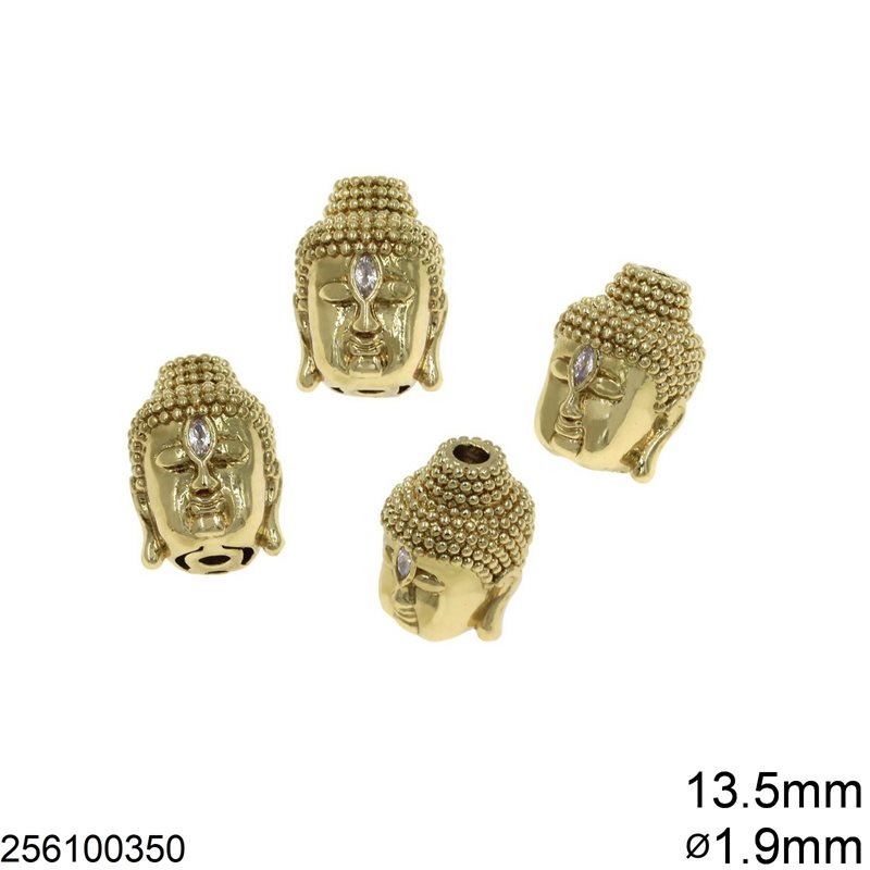 Casting Bead Buddha 13.5mm with Hole 1.9mm