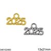 Γούρι Διακοσμητικό Χυτό Κρεμαστό "2025" 13x21mm