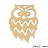 Silver 925 Pendant Lacy Owl 24x31mm
