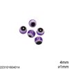 Plastic Evil Eye Bead 4mm with 1mm hole