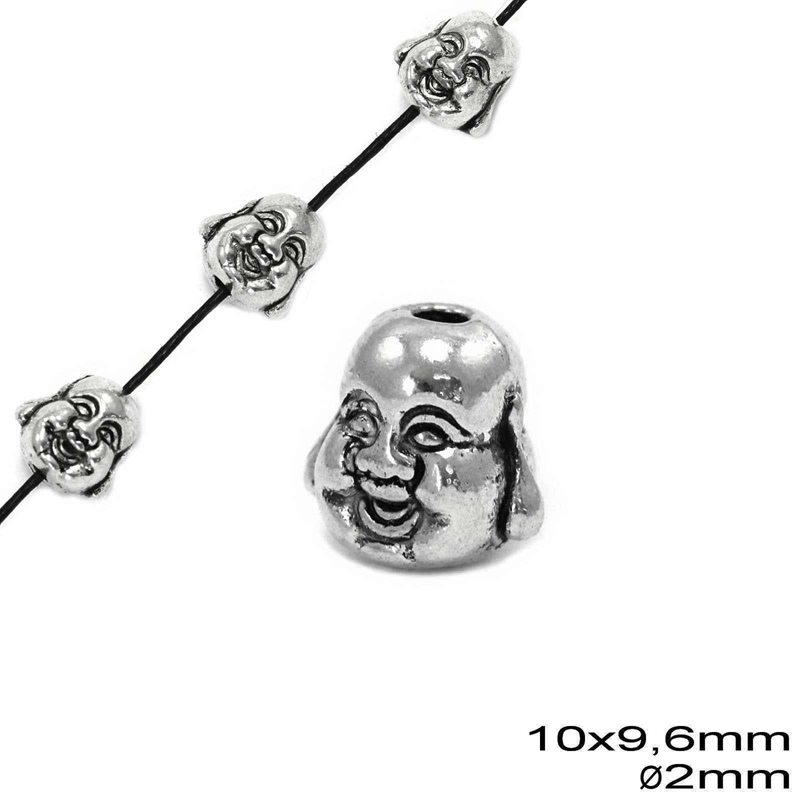 Casting Bead Buddha 10x9,6mm Φ2mm