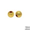 Brass Round Stardust Hollow Bead 10mm with Hole 4mm