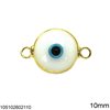 Silver 925 Spacer Murano Evil Eye 10mm