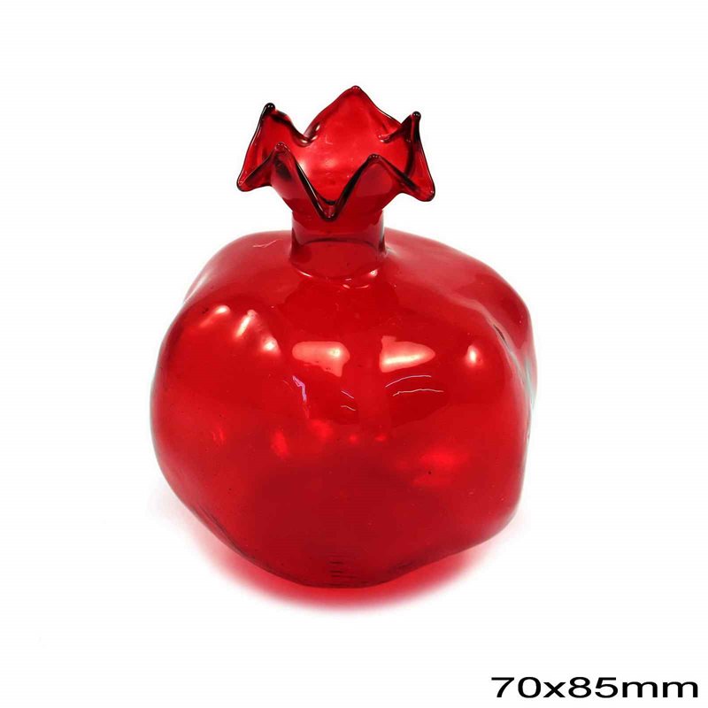 Decorative Glass Pomegranate 70x85mm