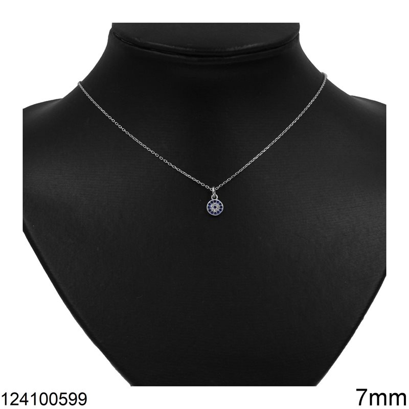 Silver 925 Necklace Target 7mm