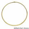 Brass Collar Necklace 420x3,4x1,4mm