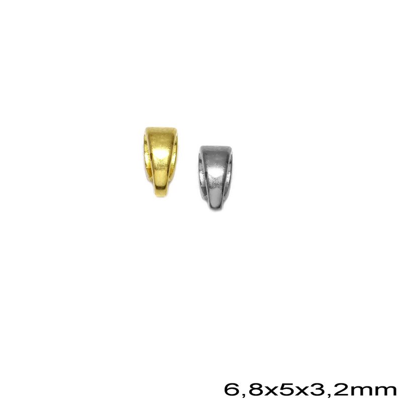 Brass Snap On Pendant Bail 6,8x5x3,2mm