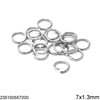 Iron Jump Ring Hard Wire 7x1.3mm