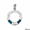 Silver 925 Pendant Meander with Opal 20mm