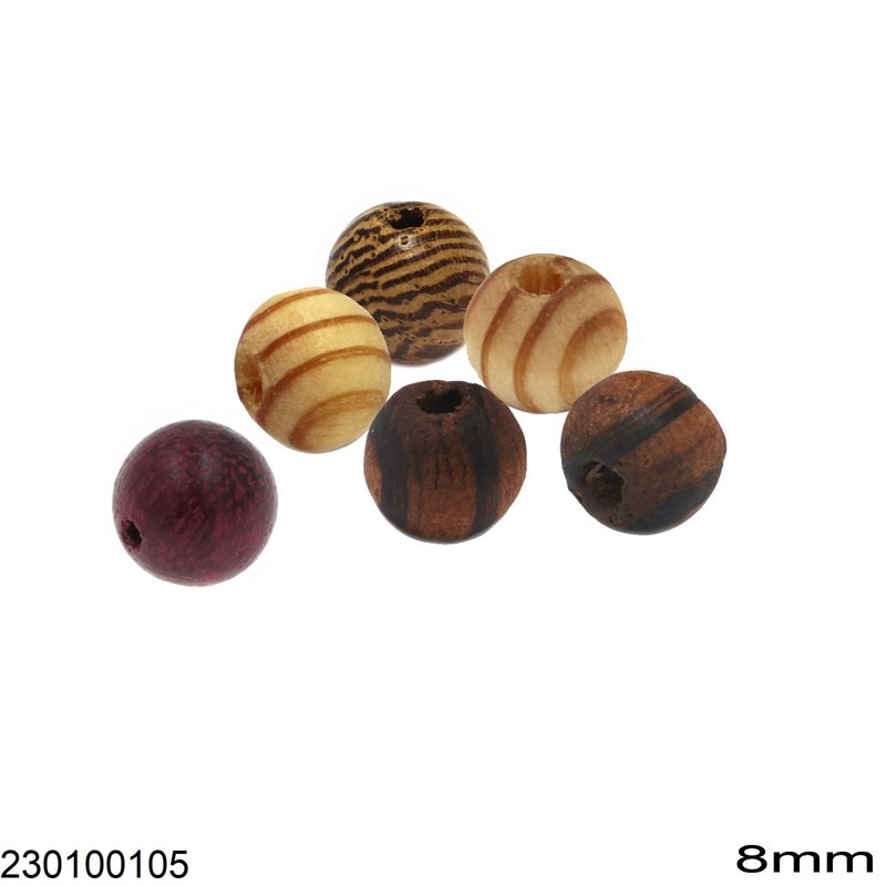 Natural Wooden Bead 8mm
