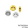 Casting Cross Bead 8x7.8x3.6mm with Hole 1.7mm