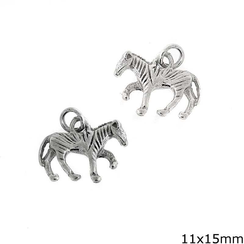 Silver 925 Pendant Zebra 11x15mm