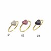 Gold Ring Heart with Zircon K14  1.68gr