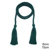 Twist Shiny Cord 6mm, 70cm Length with Polyester Tassels 10cm