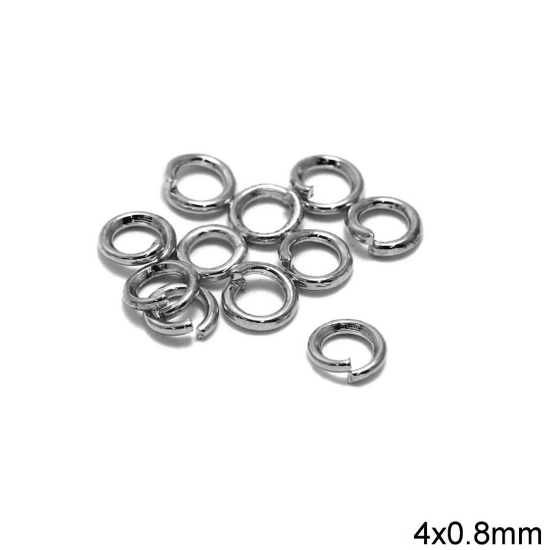 Iron Jump Ring Hard Wire 4x0.7x0.8mm