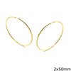 Silver 925 Hoop Earrings  2x12-85mm