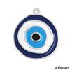 Casting Evil Eye Pendant with Enamel 40mm